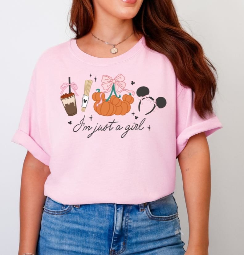 Just a girl Fall Pumpkins Unisex t-shirt