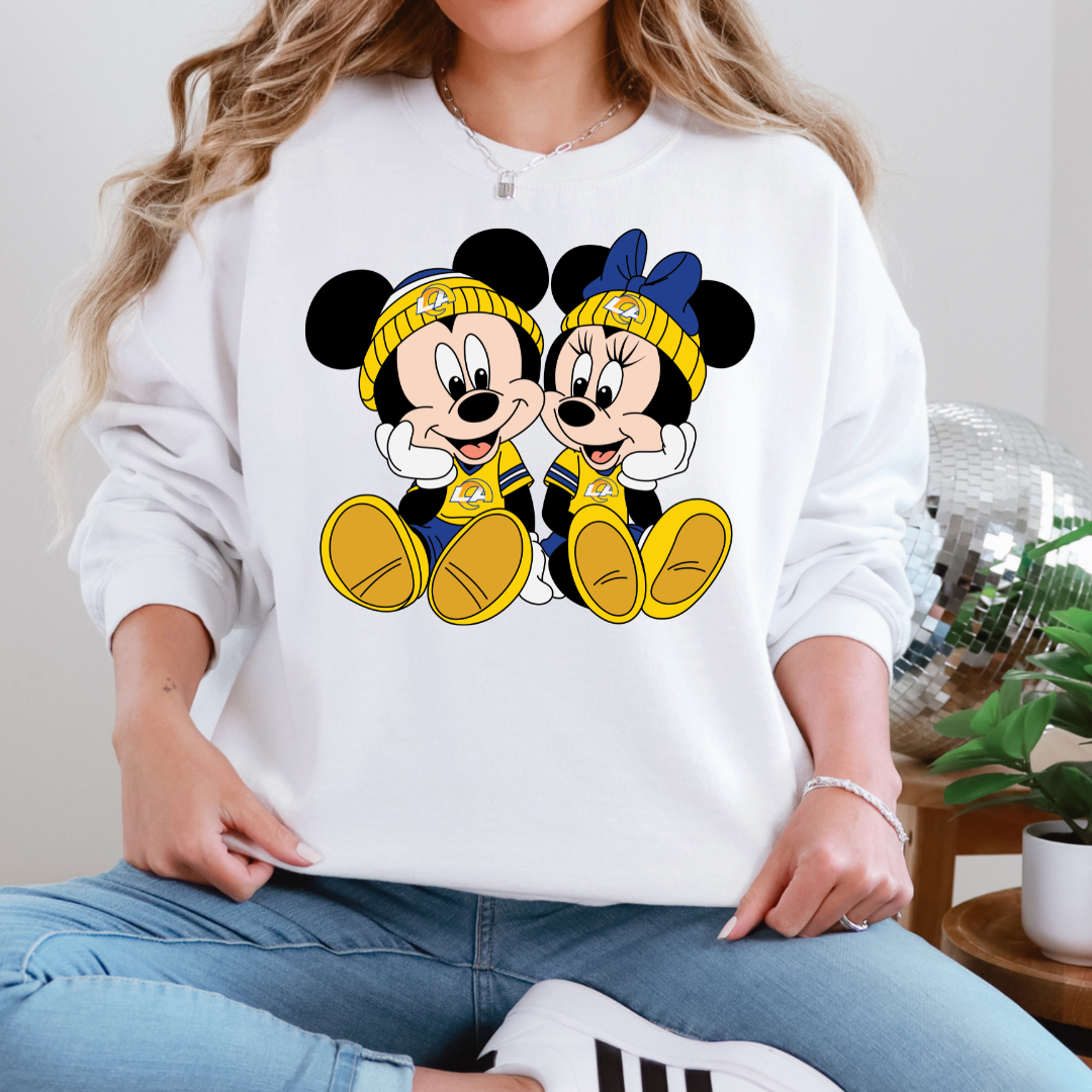 LA Rms Mouse Couple Unisex Crewneck Sweater