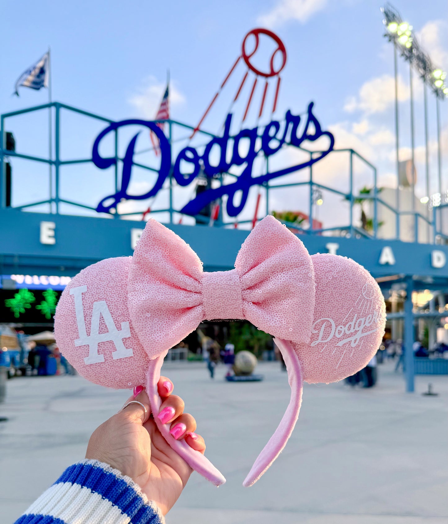 Pink LA Boys in Blue Ears PREORDER