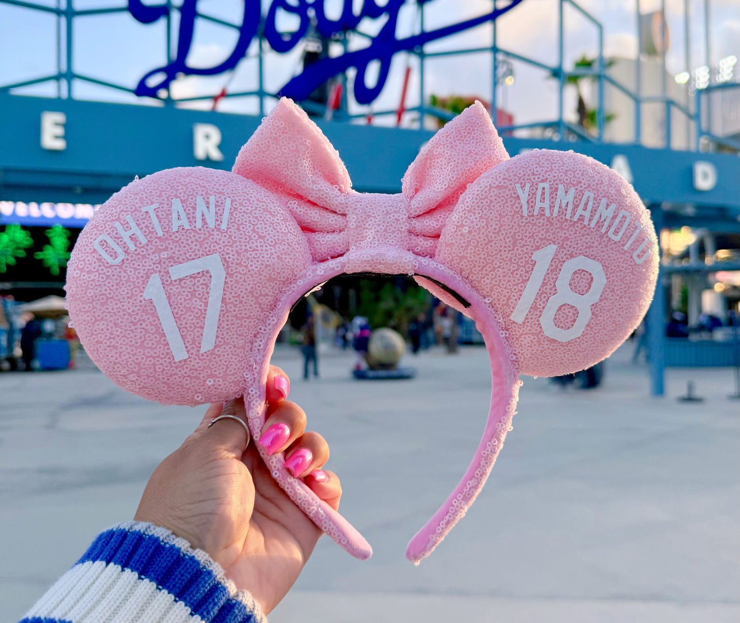 Pink LA Boys in Blue Ears PREORDER