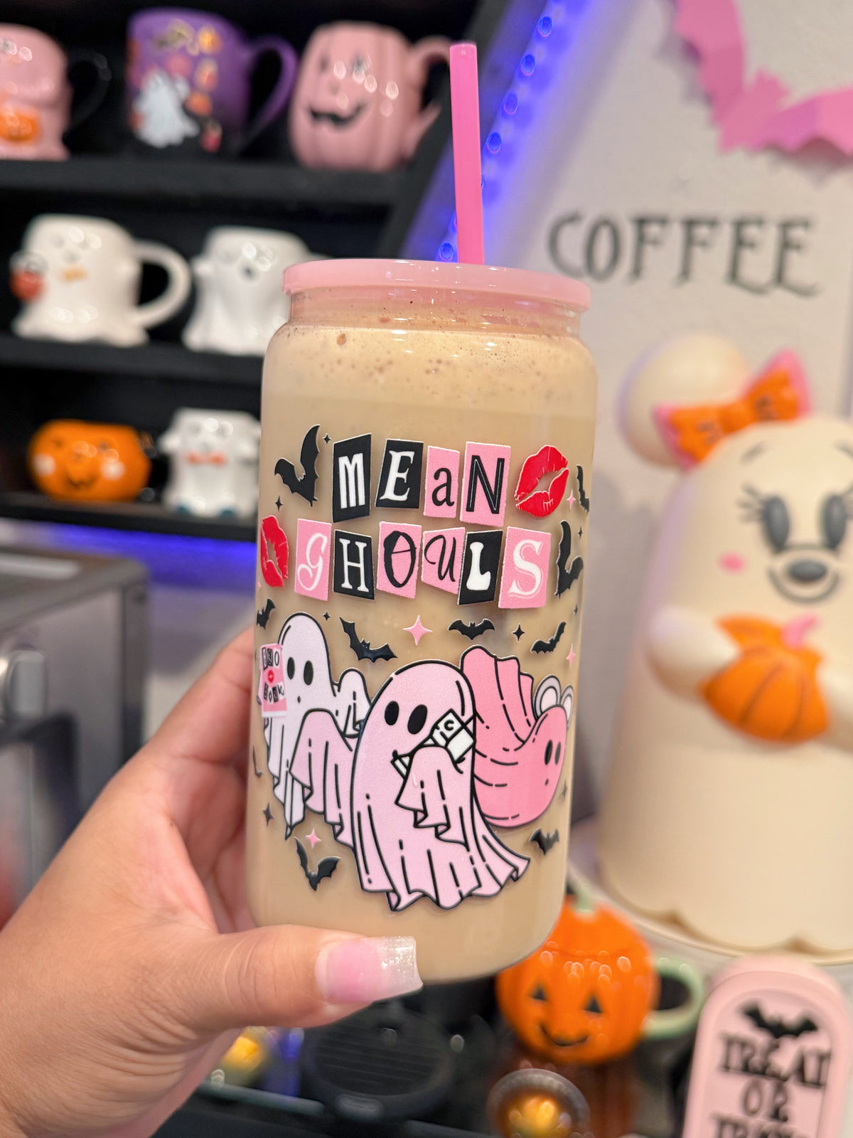 Mean Ghouls 16oz glass can cup