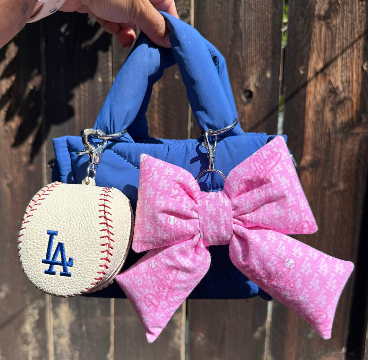 Pink LA Bow Charm