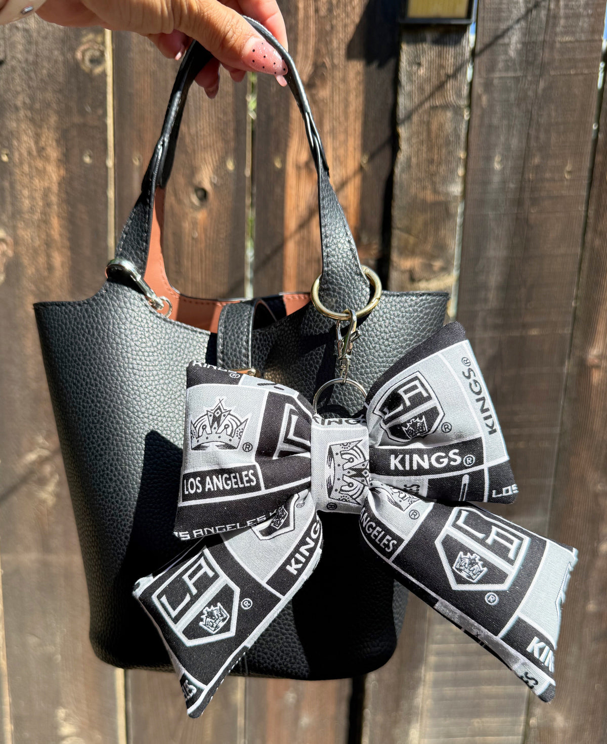 LA Hockey Bow Charm