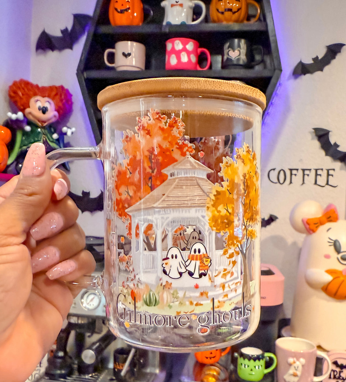 Gilmore Ghouls 16oz glass mug