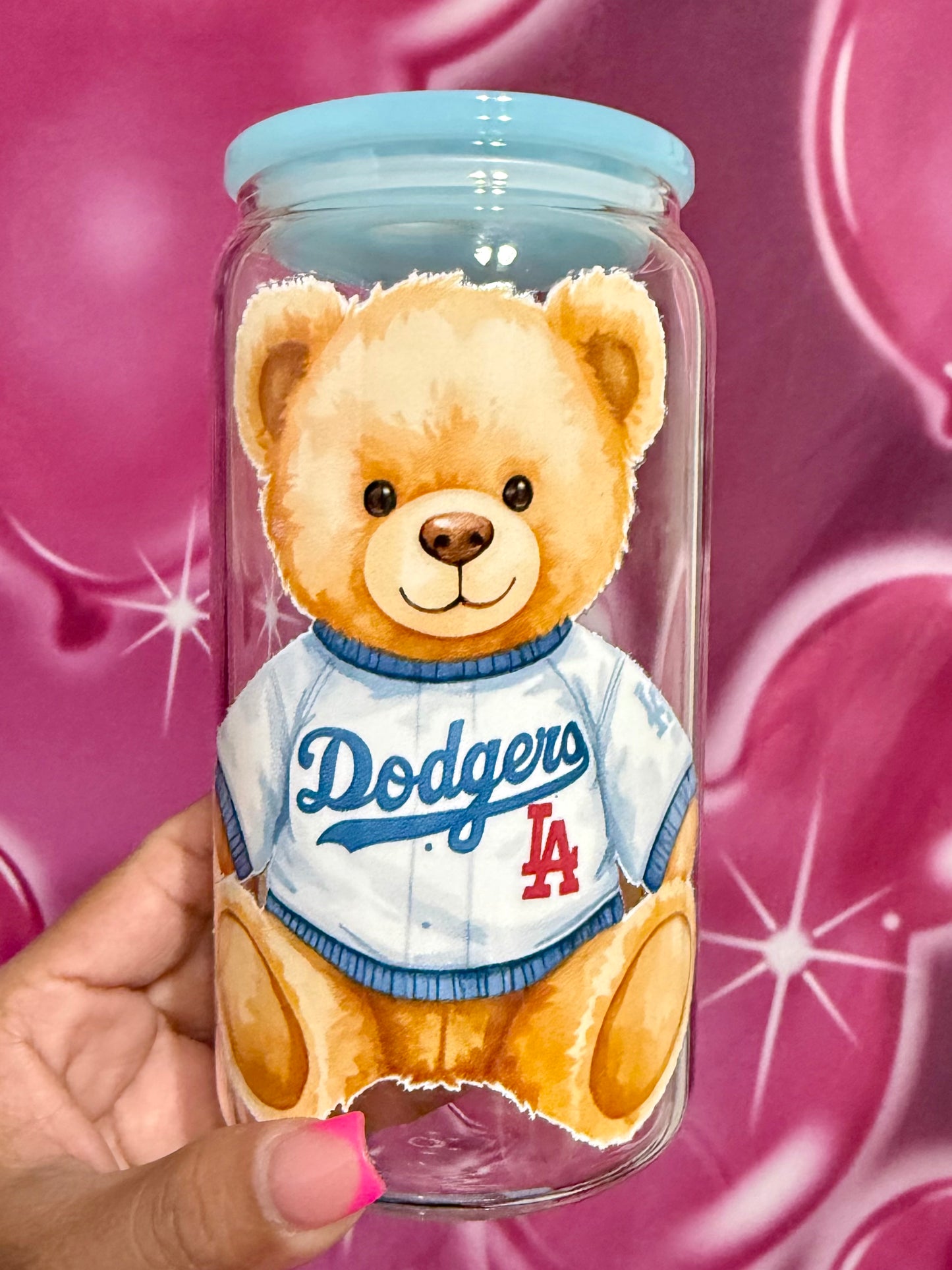 LA Bear 16oz glass can cup RTS