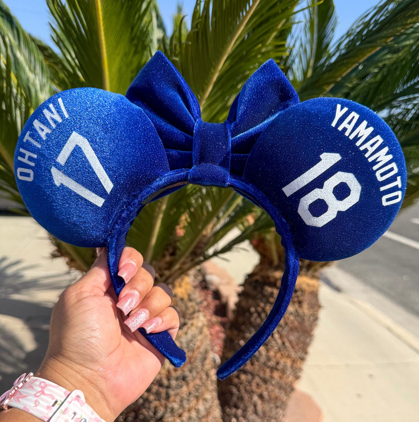 Blue Glitter Velvet LA Boys in Blue Ears