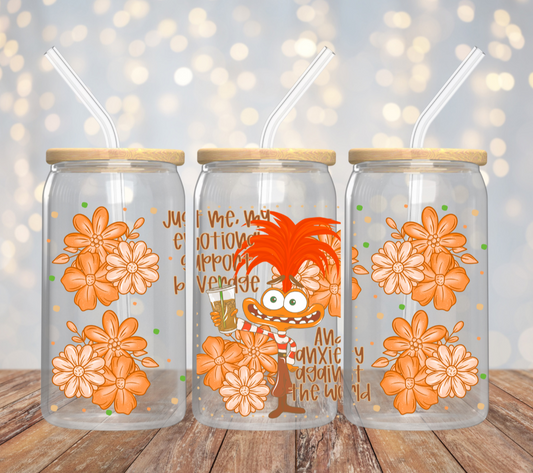 16oz Anxiety Glass Can Cup PREORDER