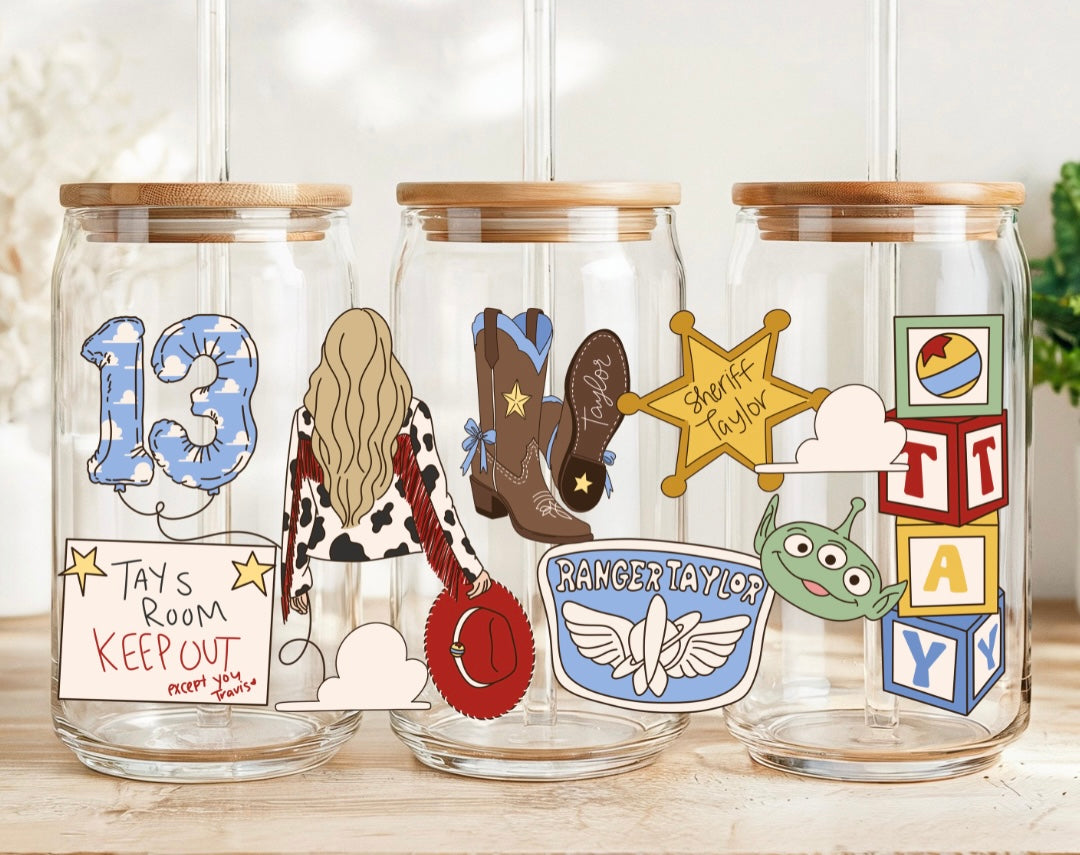 Tay's Room 16oz glass can cup