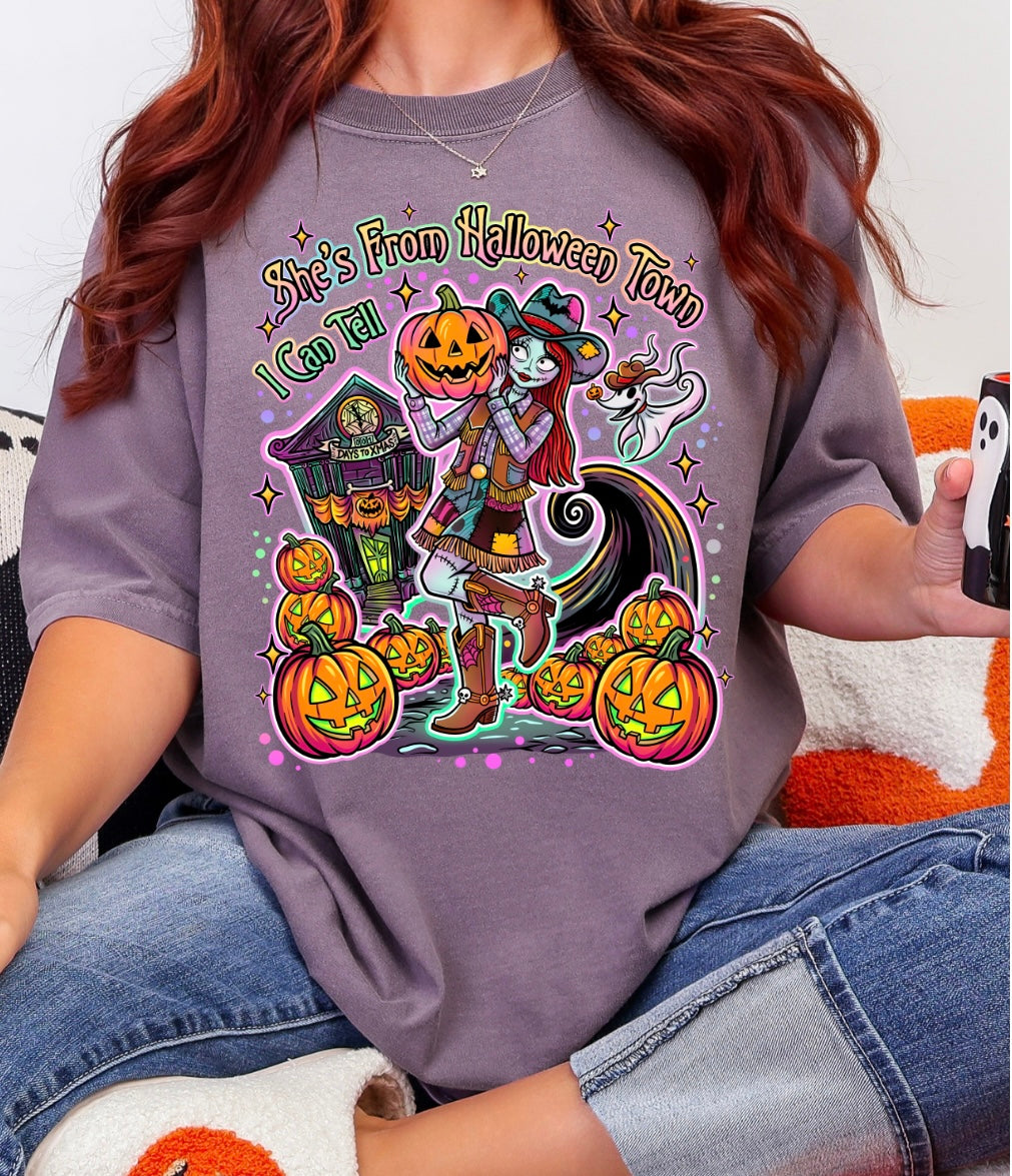 She's from Halloween Town Adult Unisex T-Shirt