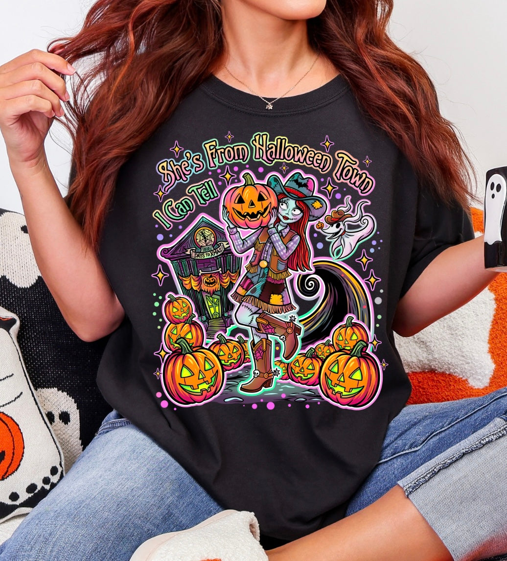 She's from Halloween Town Adult Unisex T-Shirt