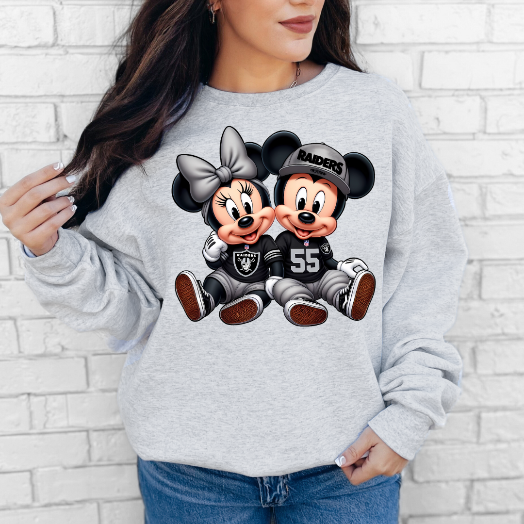 LV Rdrs Mouse Couple Unisex Crewneck Sweater