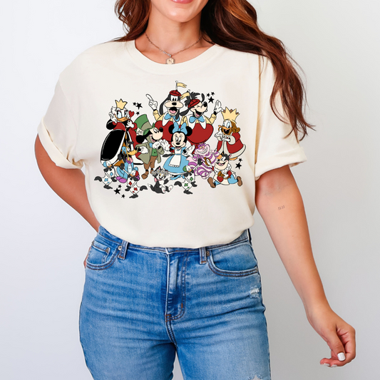 Friends in Wonderland Unisex t-shirt