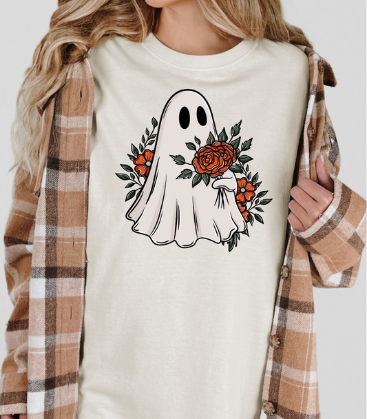 Floral Ghost Adult Unisex T-Shirt
