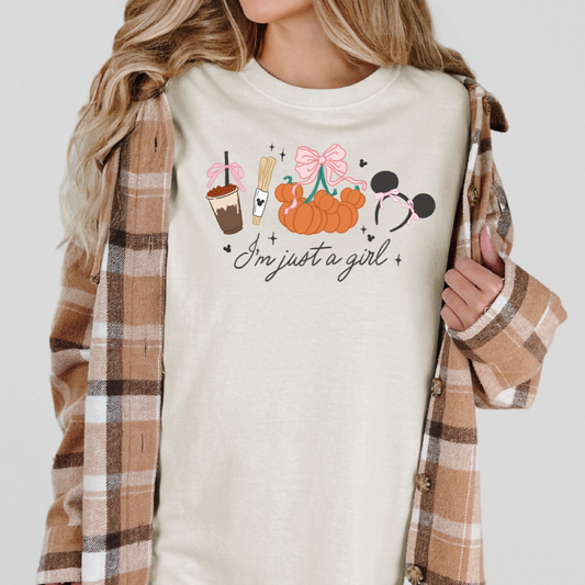 Just a girl Fall Pumpkins Unisex t-shirt