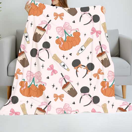 Just a girl Fall Pumpkins Blanket