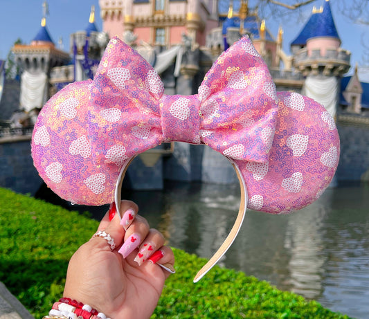 Spring Love Sequin Ears PINK