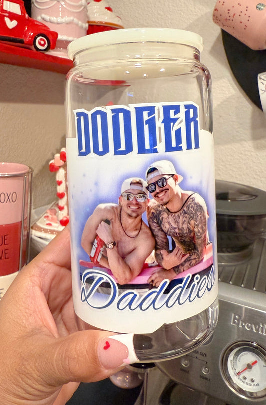 16oz LA Daddies Glass Can Cup
