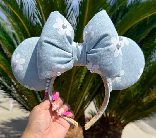 LIMITED Denim Floral Ears