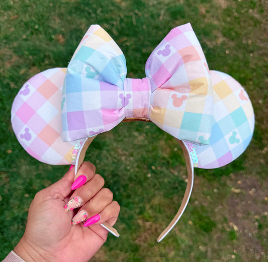 Pastel Mouse Checkered Ears