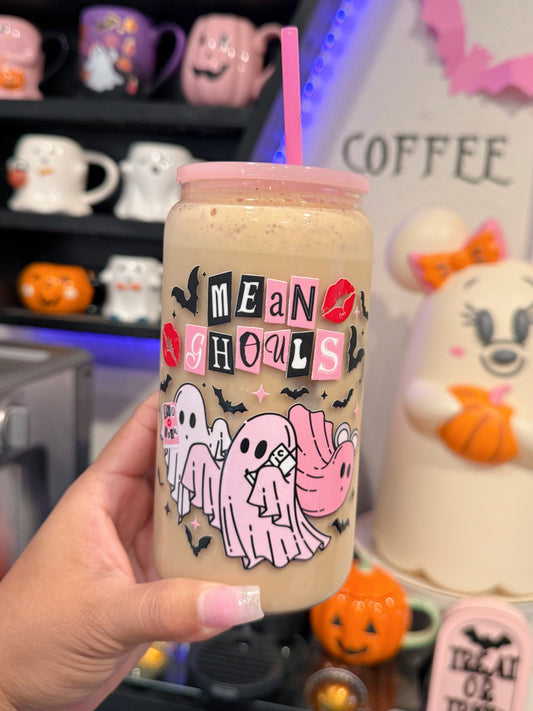 Mean Ghouls 16oz glass can cup