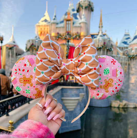 Pink Christmas Candy Lane Ears
