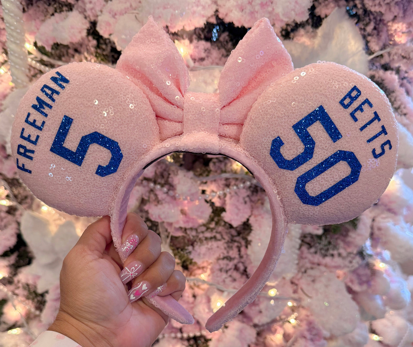 Pink LA Boys in Blue Ears