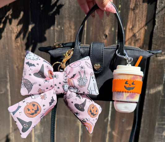 Pink Halloween Bow Charm