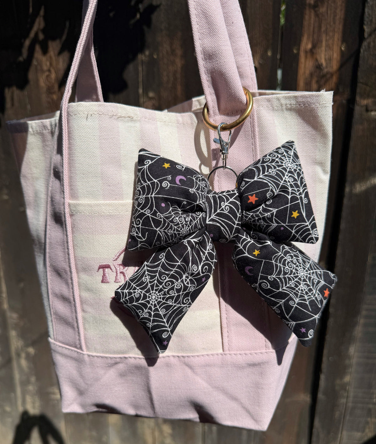 Halloween Webs Bow Charm