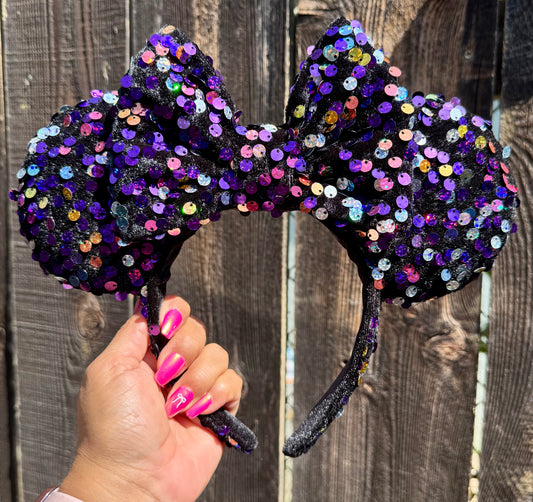 Witchy Purple  Sequin Velvet Ears