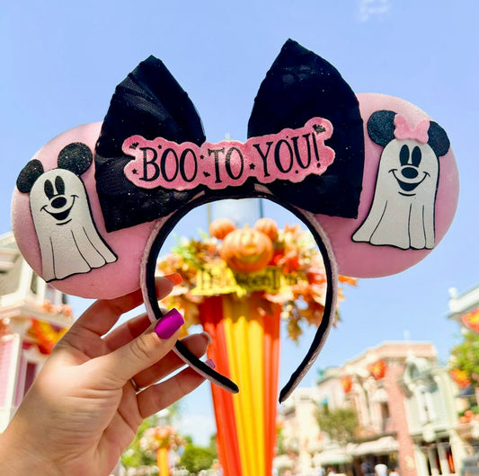 Boo to You Pink Velvet Ears