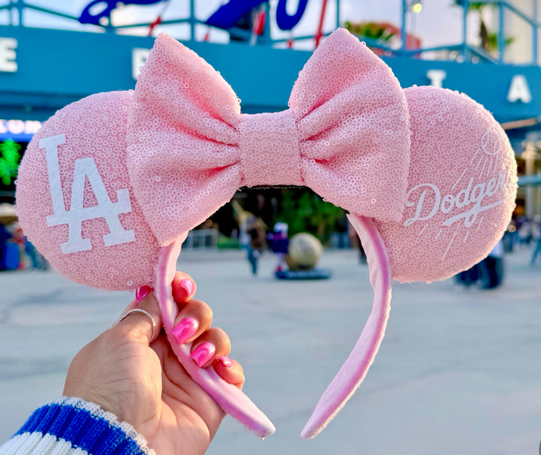 Pink LA Boys in Blue Ears