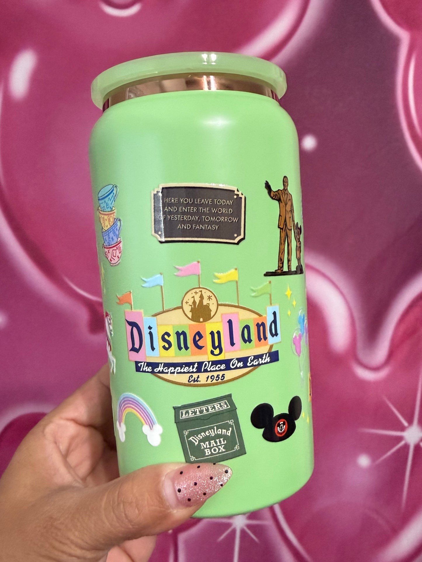 Green Dland stainless steel 16oz cup RTS