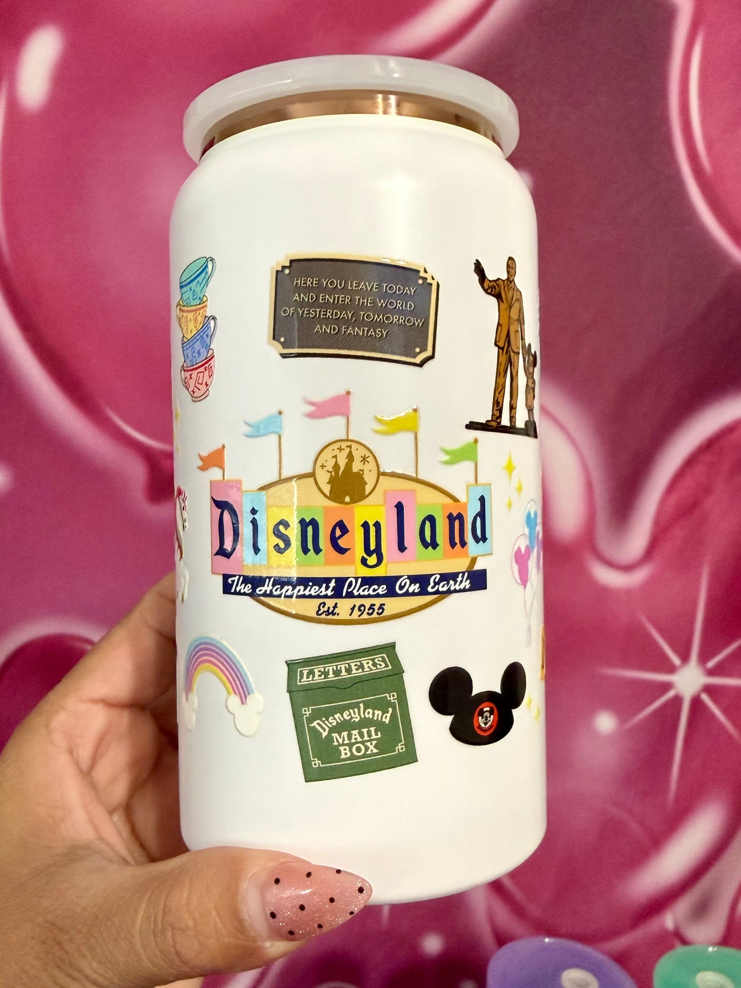 White Dland stainless steel 16oz cup RTS