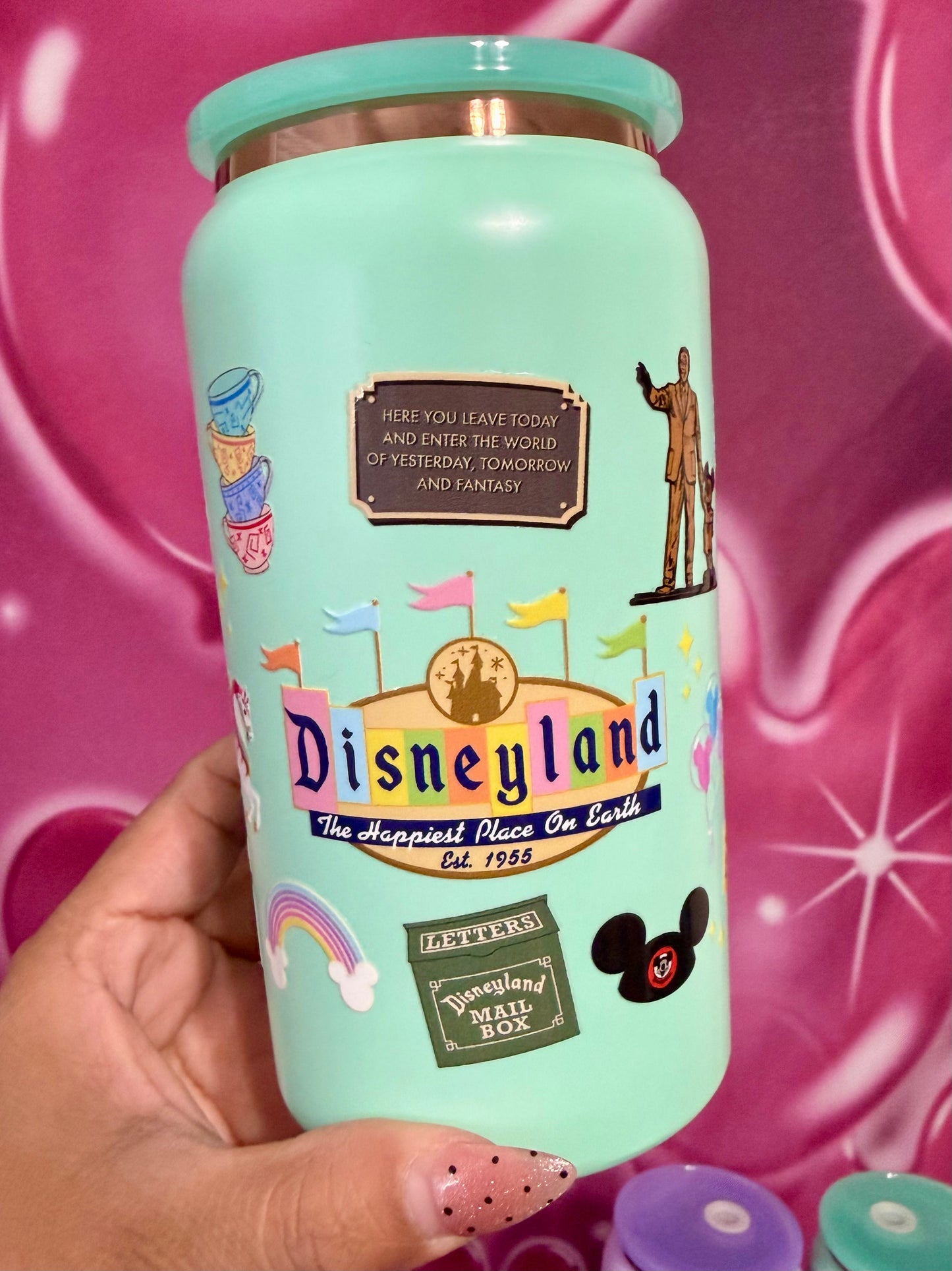 Light Aqua  Dland stainless steel 16oz cup RTS