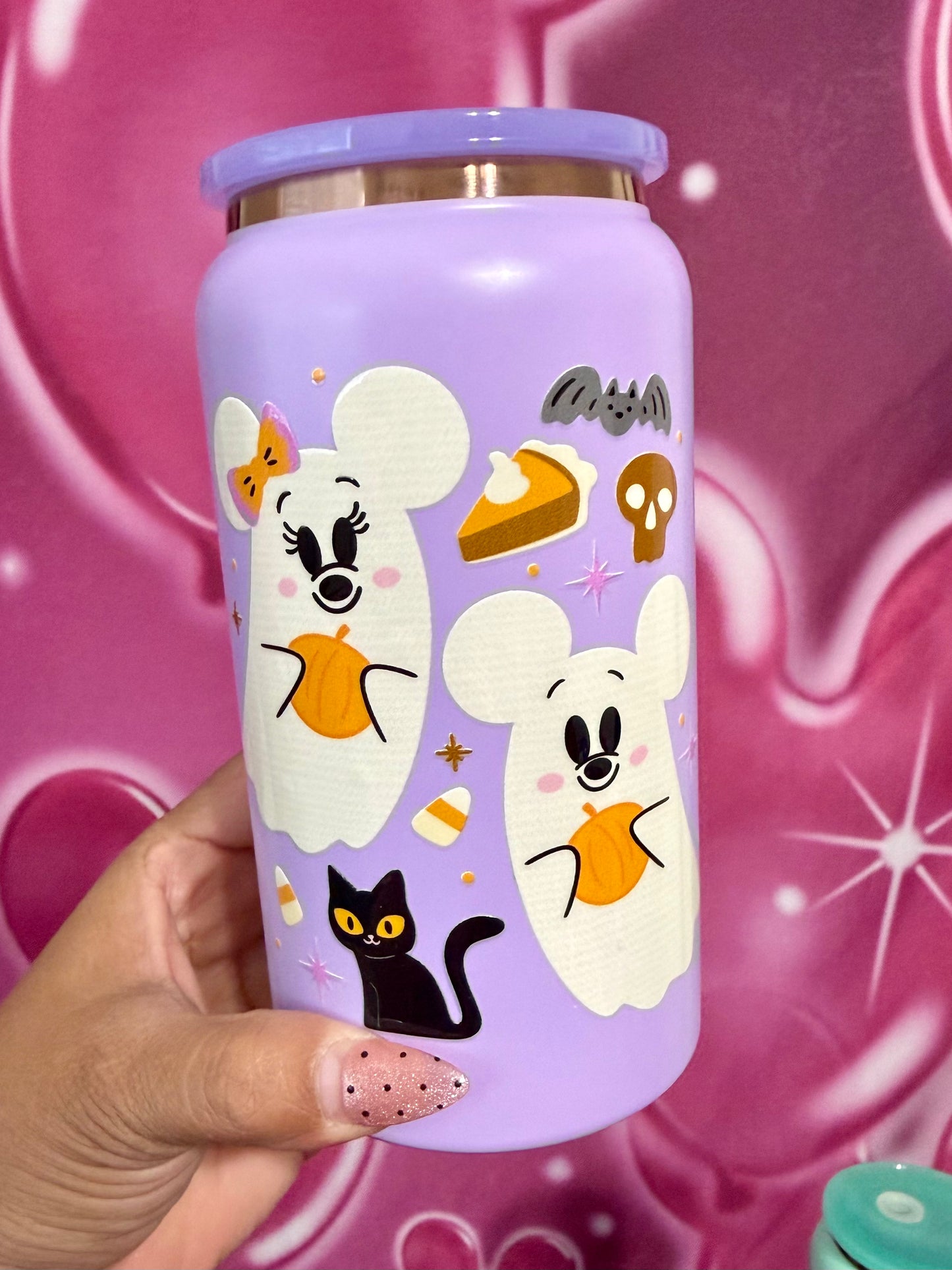 Fall Ghosties stainless steel 16oz cup RTS