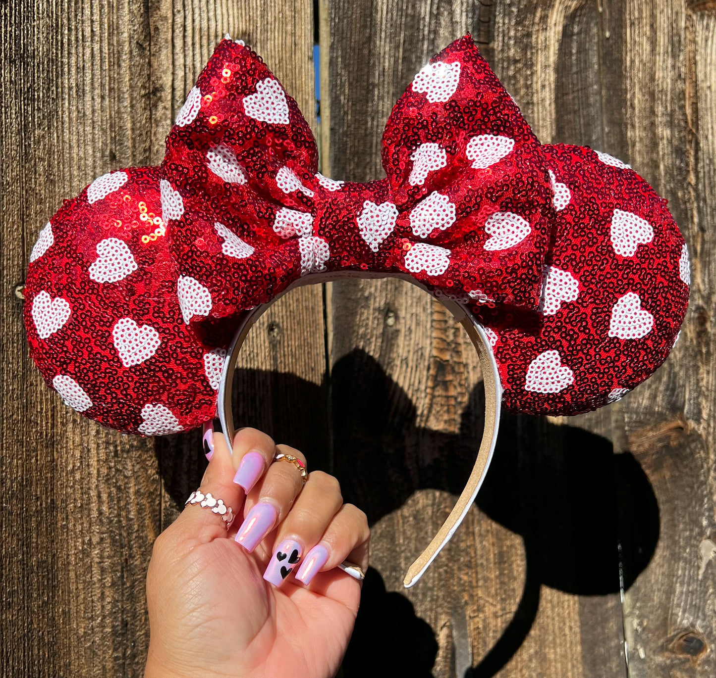 Red Love Sequin Ears