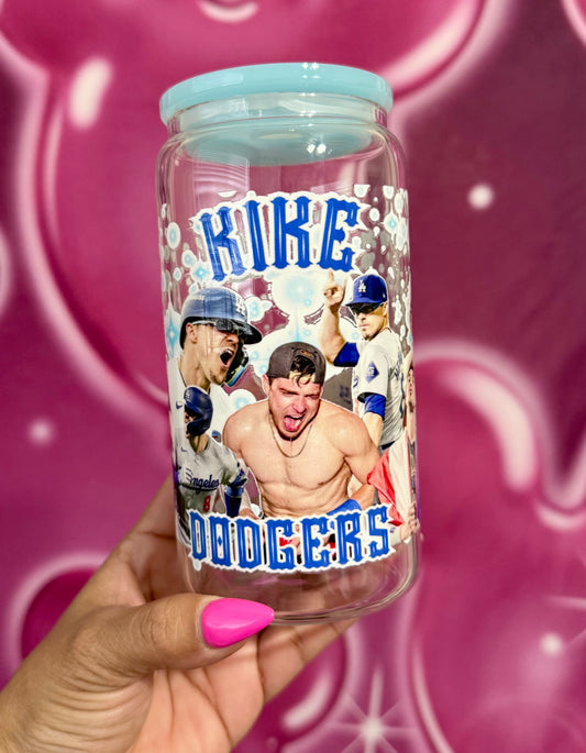 16oz LA Kike Glass Can Cup PREORDER