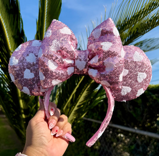 Soft Pink Love Sequin Ears