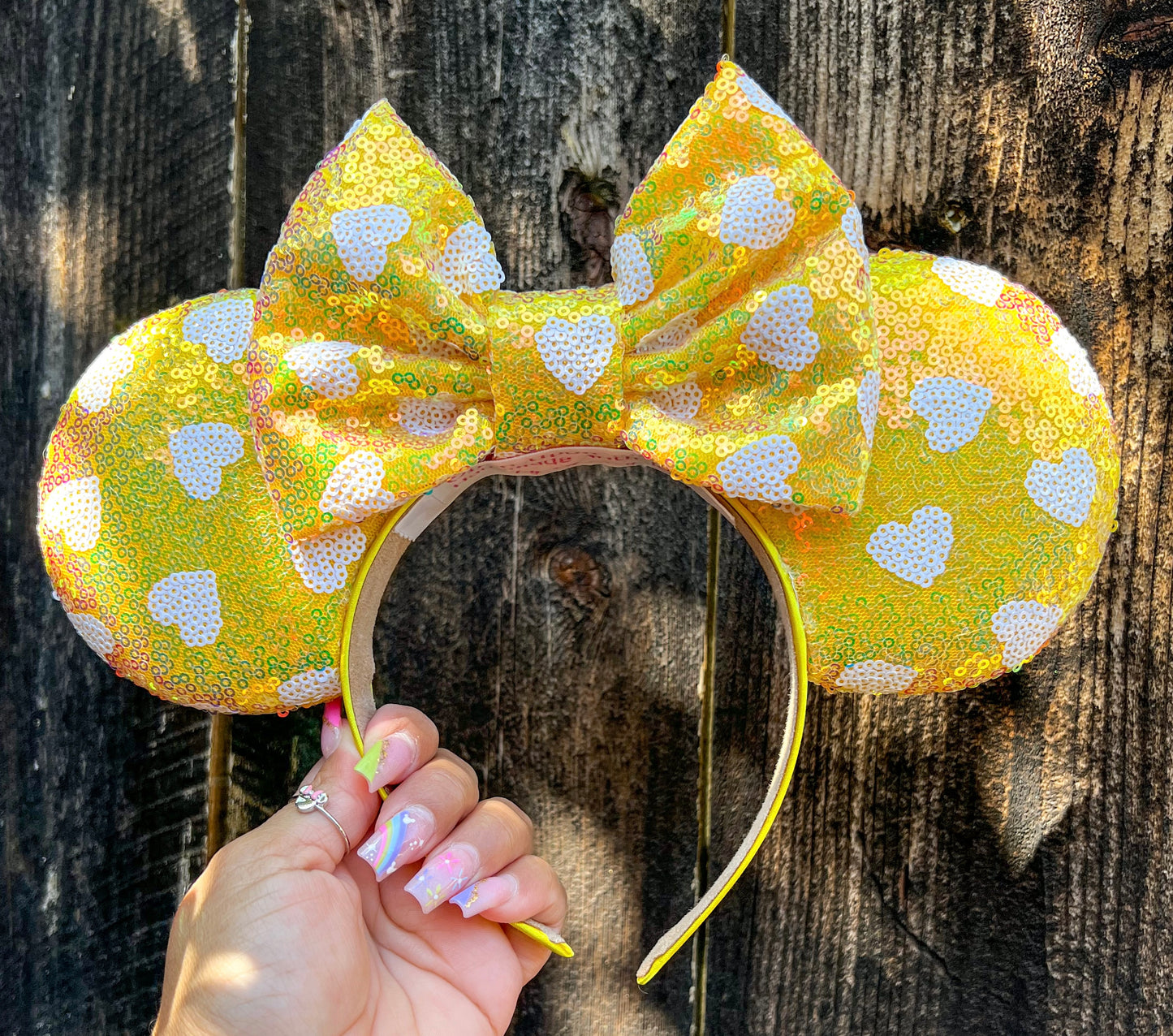 Spring Love Sequin Ears YELLOW